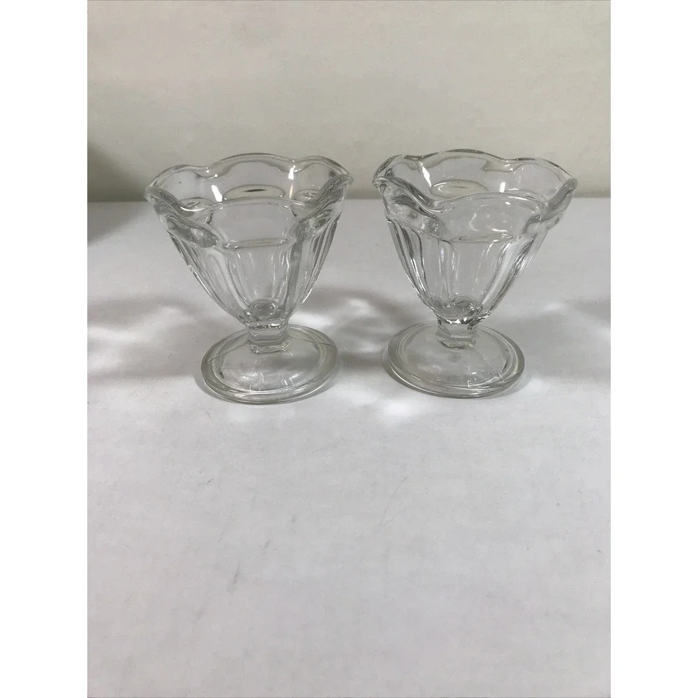 anchor hocking Clear‎ Glass Ice Cream Cups Berry Bowls